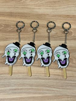Terrifier inspired popsicle keychain