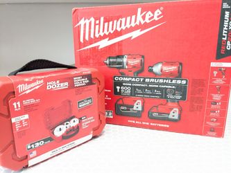 M18 Milwaukee Combo Kit + Hole Dozer Multi-Material 11pcs Set 