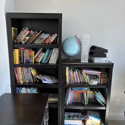 Two book shelves $100