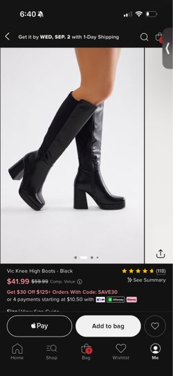Black Knee High Boots