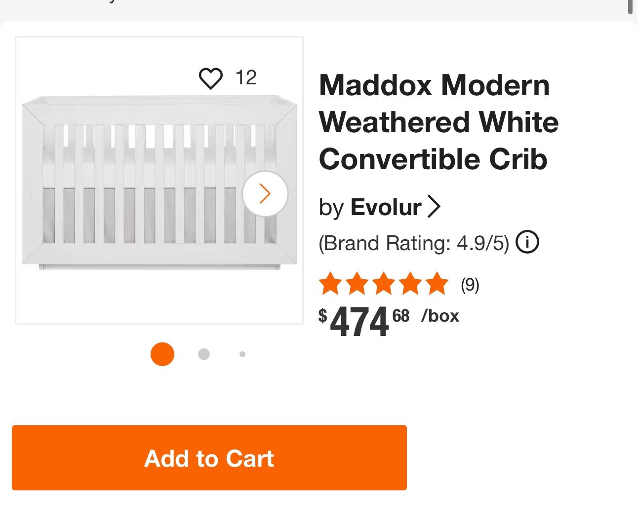 Baby Crib Modern Convertible 