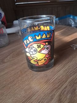 Pac-Man drinking glass