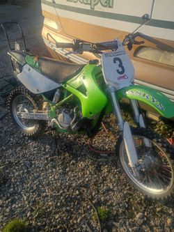 Kawasaki Green Dirt Bike