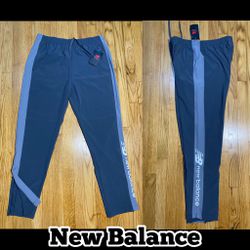 New Balance All Motion Track Pants Jogger Pants men’s Sz XL New! Gray & white
