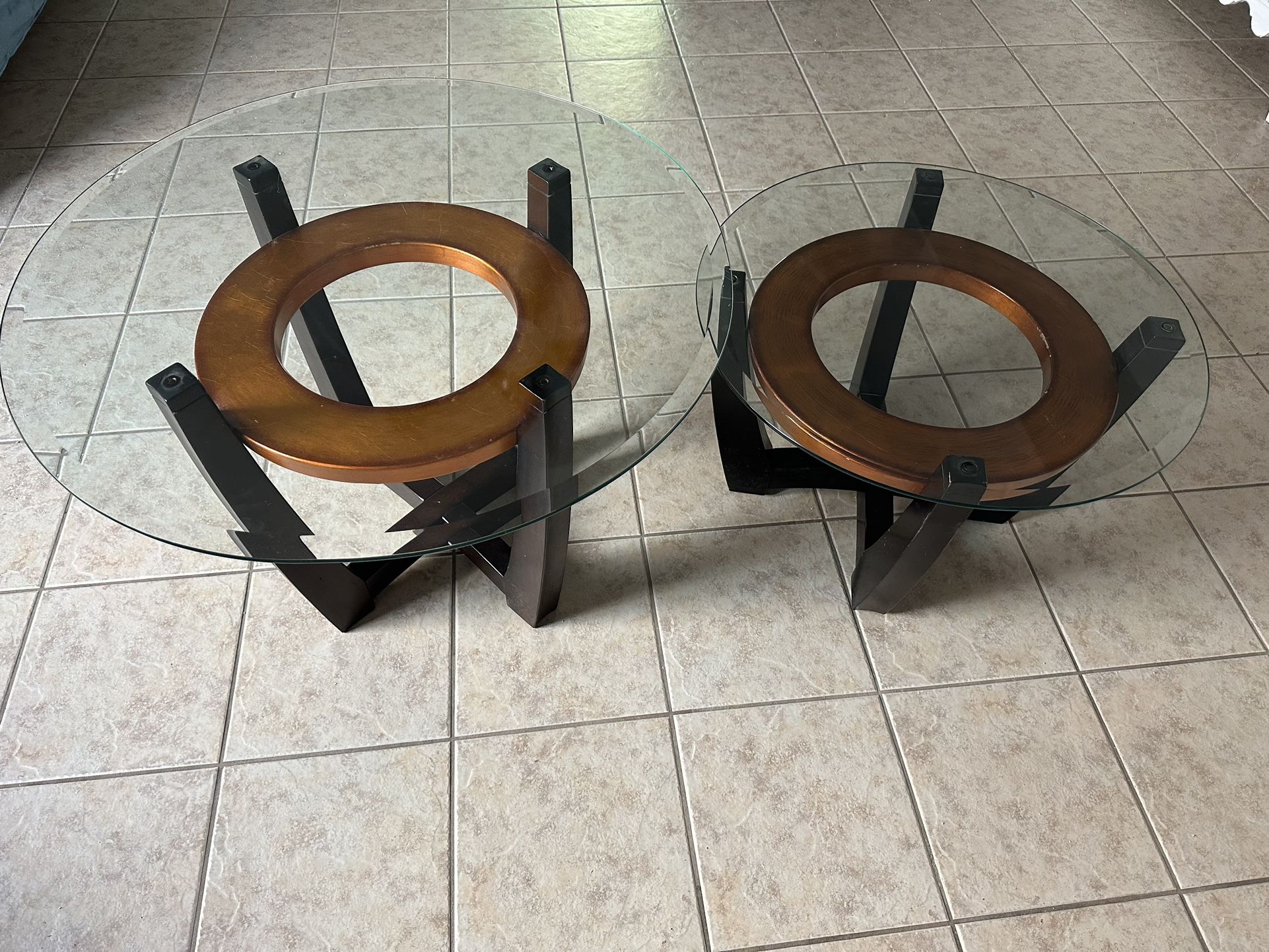 Glass end tables -free