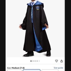 Kids Harry Potter Robe, Official Hogwarts Wizarding World Costume Robes Size M 7-8