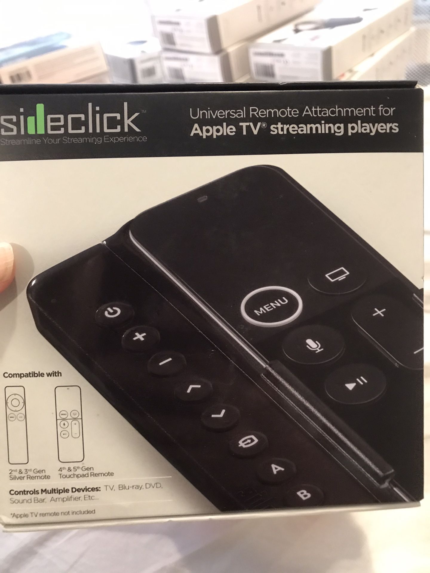 New Sideclick - Universal Remote Attachment for Apple TV 2nd, 3rd, 4th, and 5th 4...