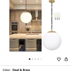 Koko&Yukina 14” Gold Globe Mid Century Pendant Light 