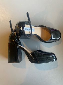 Steve Madden Black Patent Platform Heels