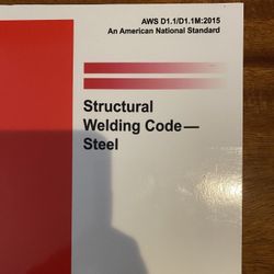 AWS 2015 D1.1  Structural Welding Code - Steel Book