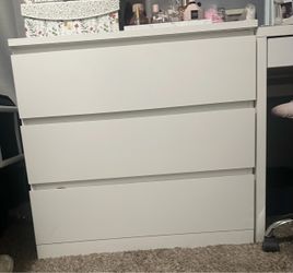 IKEA White 3-Drawer Dresser