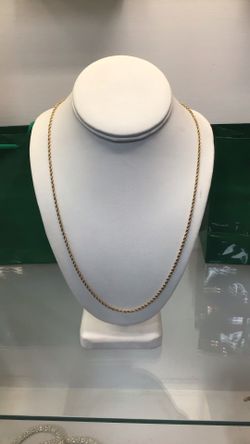 14k Yellow Gold 22” Rope Chain Necklace 2.9Grams 💵  💳  💵  Cash and Card Accepted  💵  💳  💵  Cash and Card Accepted