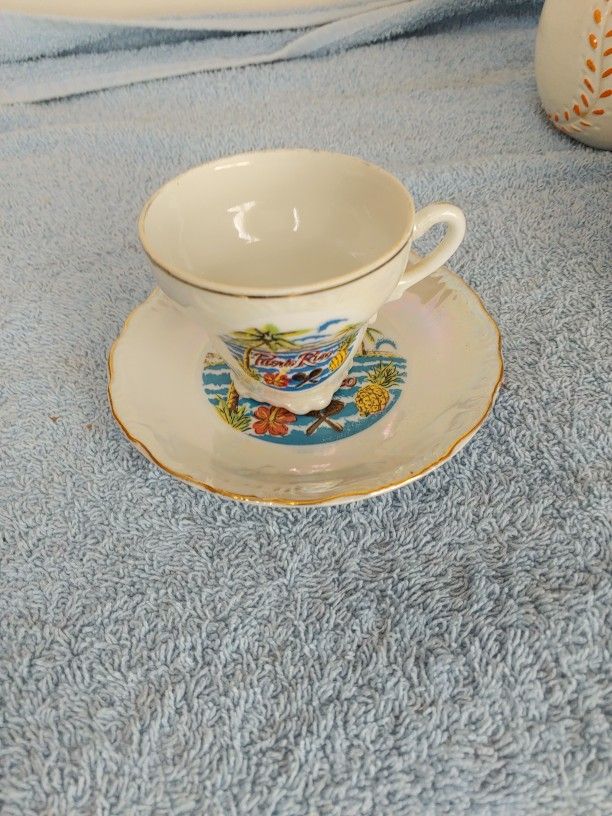 Vintage Puerto Rico Cup & Saucer