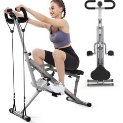 Sportsroyals Squat Machine for Home,Rodeo Core Exercise Machine,330lbs Foldable,Adjustable 4 Resista