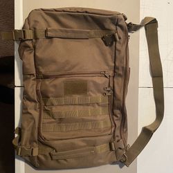 Tan Backpack/Messenger Style Bag