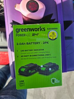 Greenworks 24V 2.0Ah Battery 2-Pack