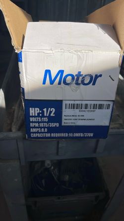 New 1/2 Hp Electric Motor 