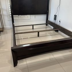 Queen Bed Frame & Headboard 