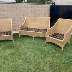 3 Piece wicker Set.  Used See Pictures 