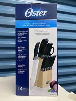NEW! Oster Kitchen Knife Set 14 Pcs