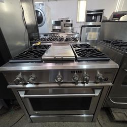36" GE MONOGRAM DUAL FUEL RANGE STAINLESS STEEL