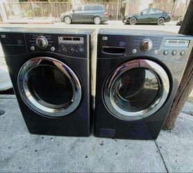 LG WASHER AND GAS DRYER SET FRONT LOAD SIDE BY SIDE OR STACKED