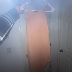 Peachy Side Slit Dress