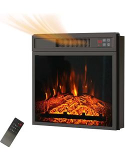 ❤️‍🔥 #R2):18" Electric Fireplace Insert, Recessed Fireplace Heater with Low Noise