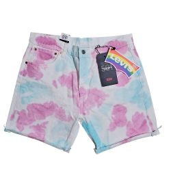 LEVI’S PRIDE 501 '93 CUT-OFF 7 IN. Tie Dye SHORTS Unisex Womens Mens size 32