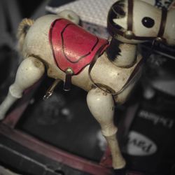 Vintage 1970s Enesco Musical Rocking Horse 