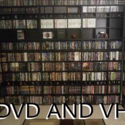 600 + DVDs and 100 + VHS for sale