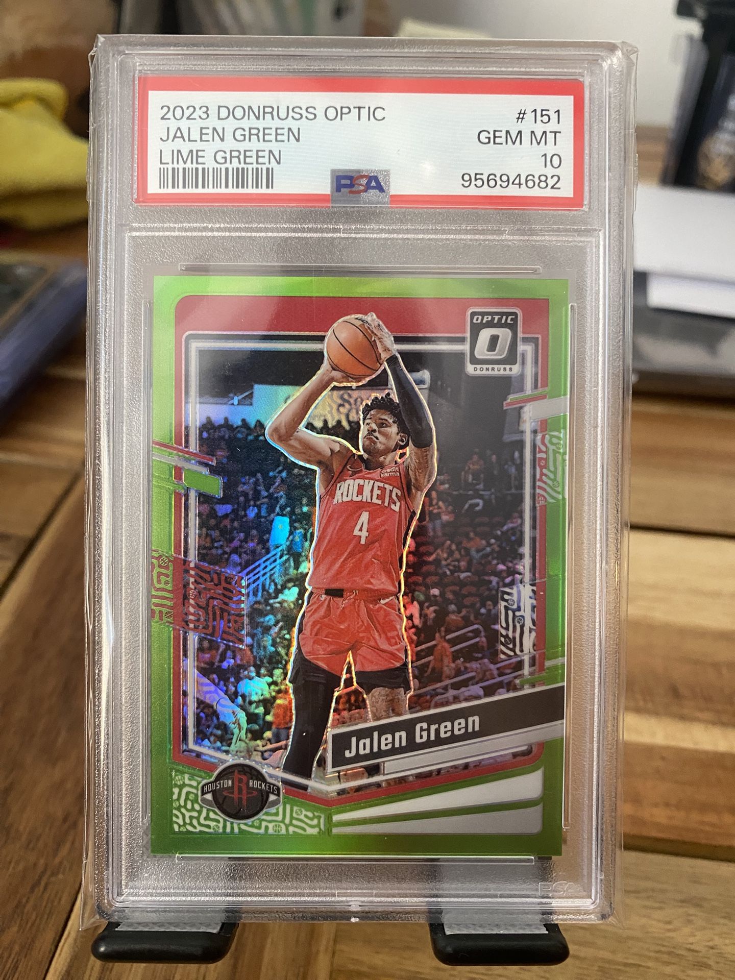 Jalen Green - Panini Donruss Optic (Numbered Lime Green) PSA 10