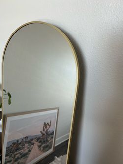 Arch Mirror with Gold Metal Frame