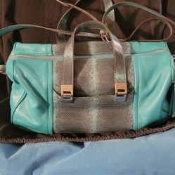 LEATHER TURQUOISE BIMAKOWSKY PURSE