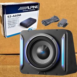 🚨 No Credit Needed 🚨 Alpine Mono Subwoofer Amplifier With Bass Knob 12" LED Sealed Enclosure Package 🚨 Payment Options Available 🚨 