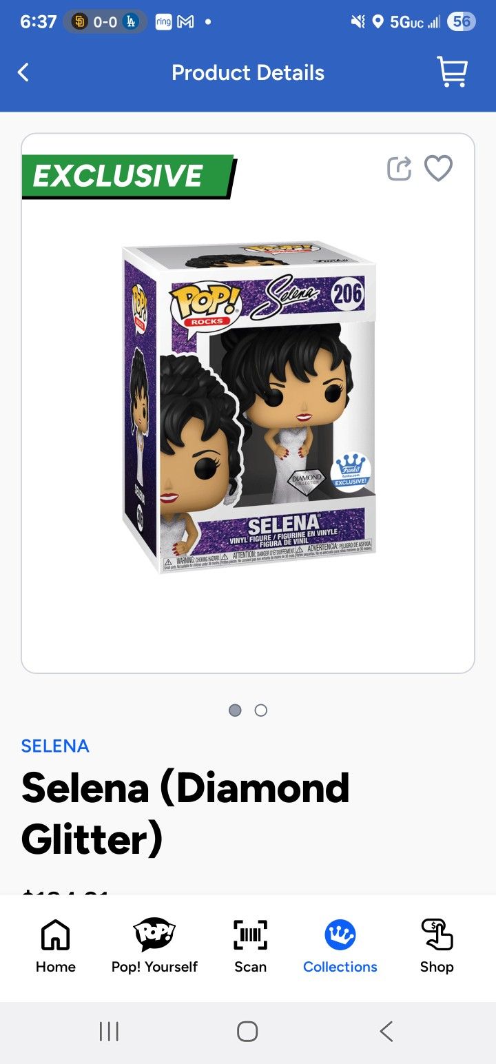 Funko Pop! Funko Pop Rocks Selena 206 Diamond Collection Funko Exclusive White Grammy Dress