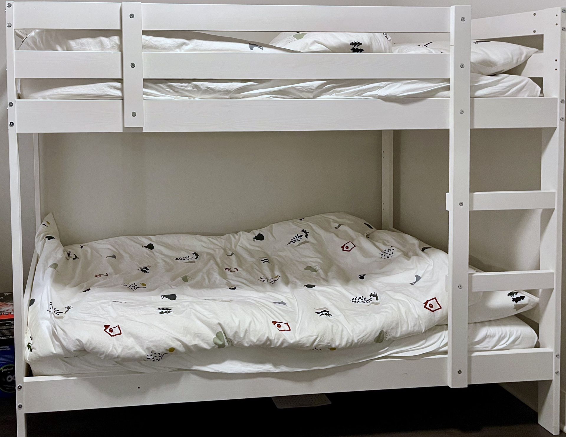 IKEA MYDAL Bunk Bed Frame with Twin Mattresses