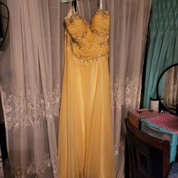 Yellow Formal Pageant Ball Gown