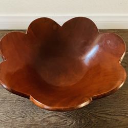 mid century modern Wooden Bowl  13”