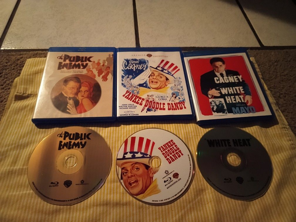 James Cagney Blu Ray Lot OOP Blu Ray, Public Enemy, White Heat , Yankee Doodle