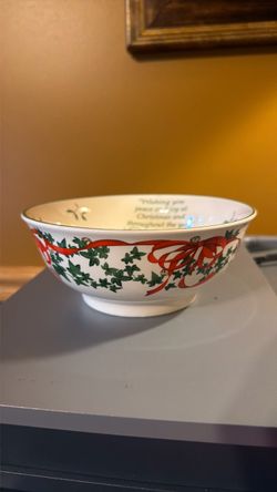 Spode Christmas 2007 Red Ribbons Candy Bowl