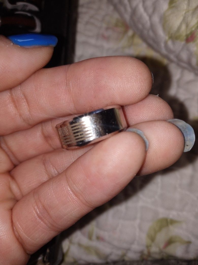 NEW AMERICAN FLAG STAINLESS STEEL RING