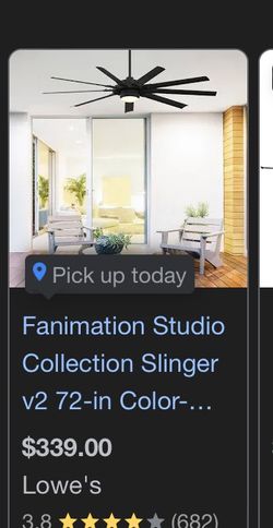 72 Inch Slinger V2 Black Fan 