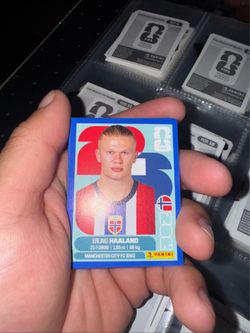 Blue haaland World Cup sticker