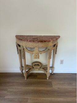 French Louis XVI style carved console table