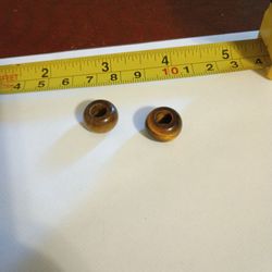 Set Of 2 ⅝in X ¼in Rondelle Polished Tiger Eye Beads