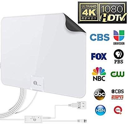 TV Antenna - 1byone Amplified 50 Mile HDTV