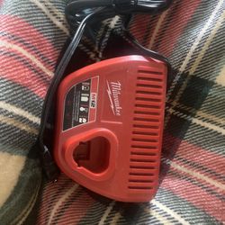  Milwaukee Genuine OEM 48-59-2401 M12 Lithium Ion 12 Volt Battery Charger w/LED Indicating, Red