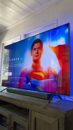 75" Samsung QLED TV with Soundbar with Rear Speaker System