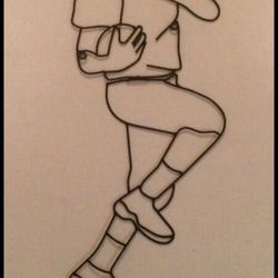 Football metal wall art